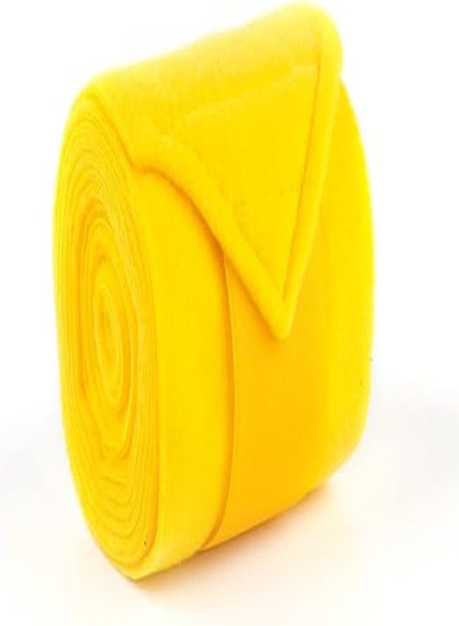 BLESSING PET SUPPLY Blessing Pack of 4 pcs Horse Polo Bandage White (Yellow) - Image 5