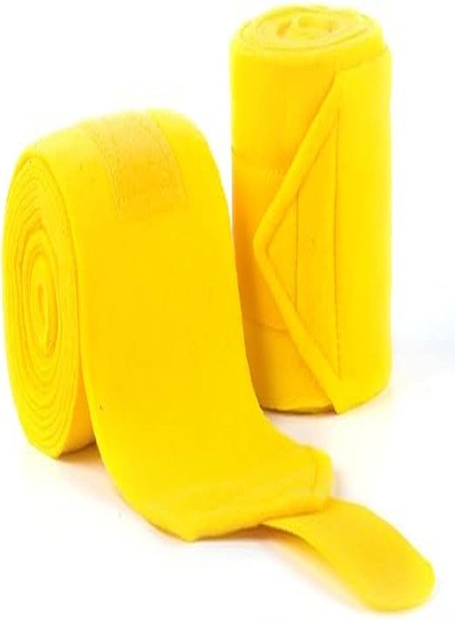BLESSING PET SUPPLY Blessing Pack of 4 pcs Horse Polo Bandage White (Yellow) - Image 4