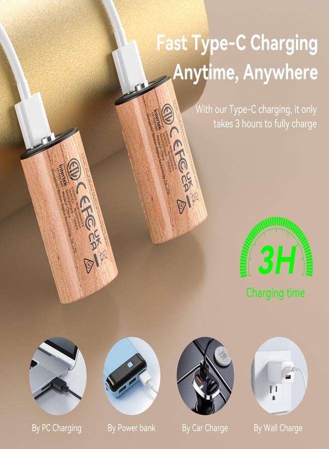 إنيجون بطاريات ENEGON LR14 C قابلة لإعادة الشحن، عبوة من 4 قطع، ليثيوم 7200 مللي أمبير/ساعة، مقاس C، 1.5 فولت، كابل شحن USB-C، بطاريات C عالية السعة للألعاب والمصابيح الكهربائية - Image 5