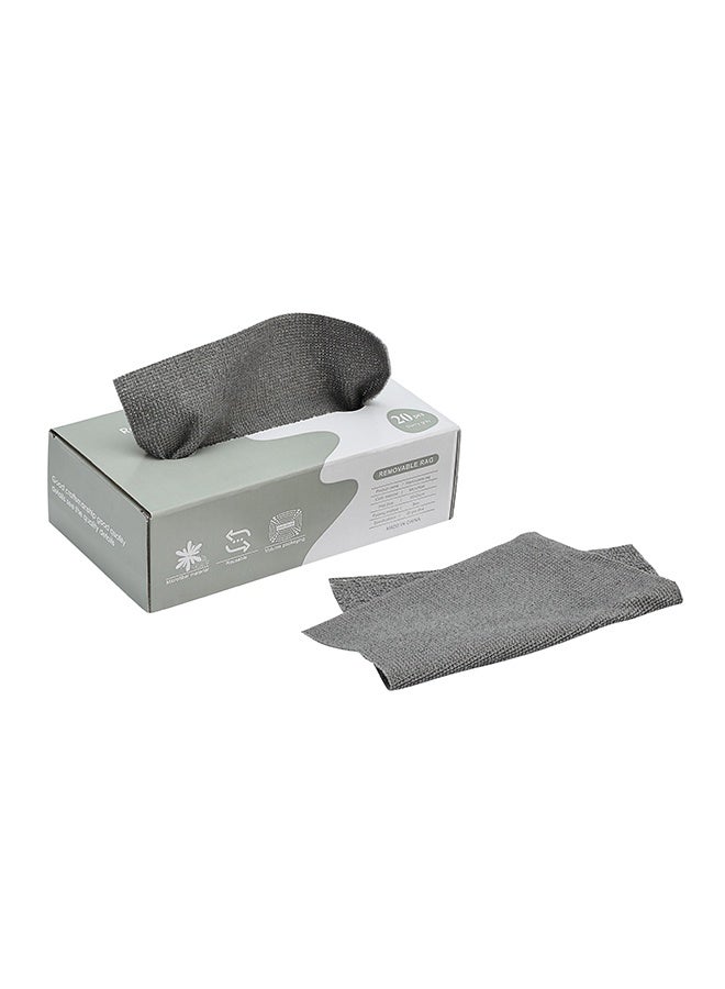 لوازم 20 قطعة مناشف مايكروفايبر قابلة للإزالة - رمادي - 20 × 20 سم - مساحات تنظيف عالية الامتصاص وخالية من الوبر في علبة سحب للمطبخ، السيارة، النوافذ، الزجاج، والأسطح المتعددة - Image 1