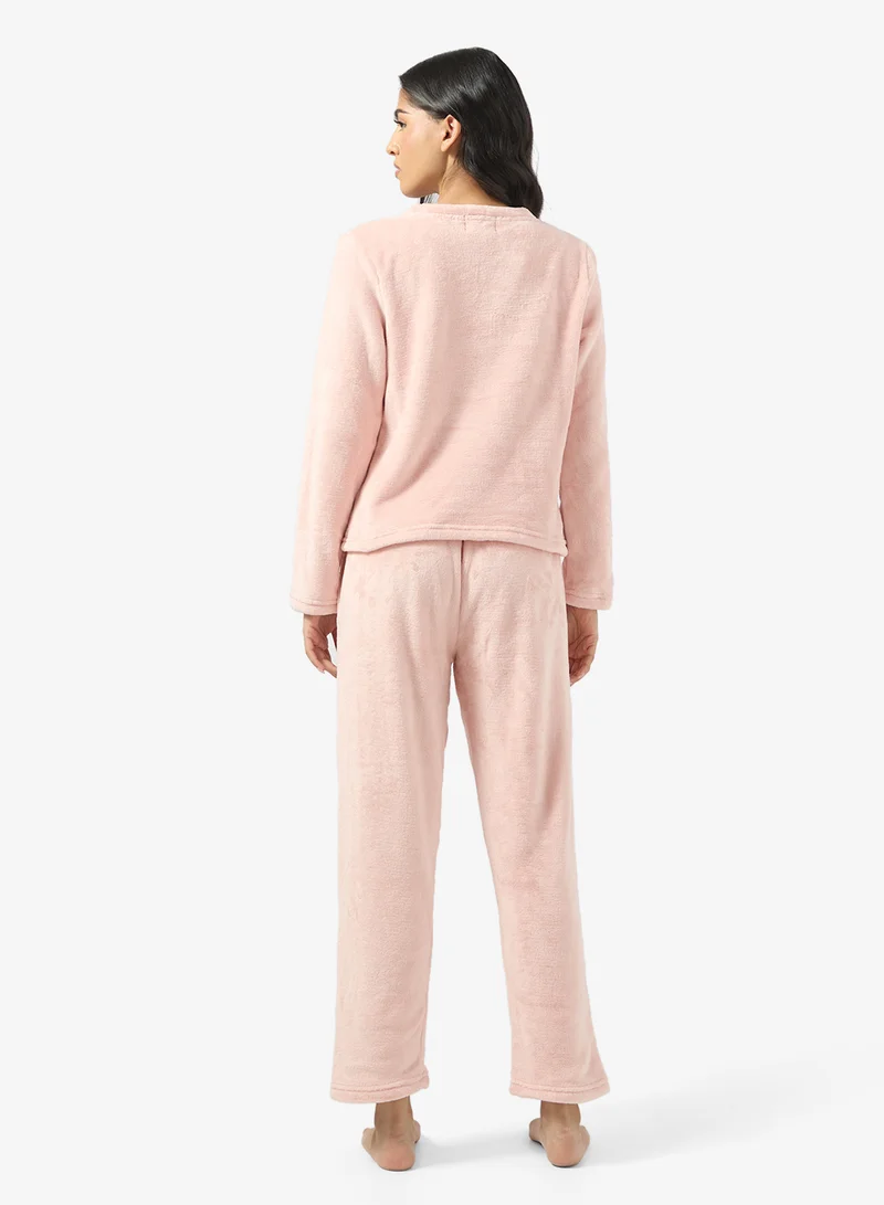 Ginger Cozy Fleece Top & Pant Set