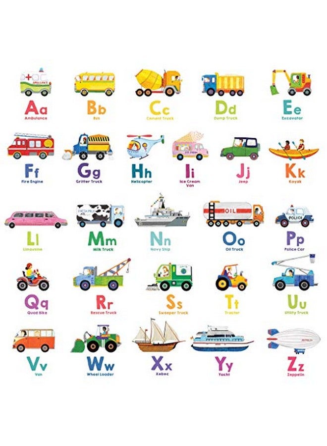 Decowall Ds82005N Transport Alphabet Kids Wall Stickers Wall Decals Peel And Stick Removable Wall Stickers For Kids Nursery Bedroom Living Room - Image 2