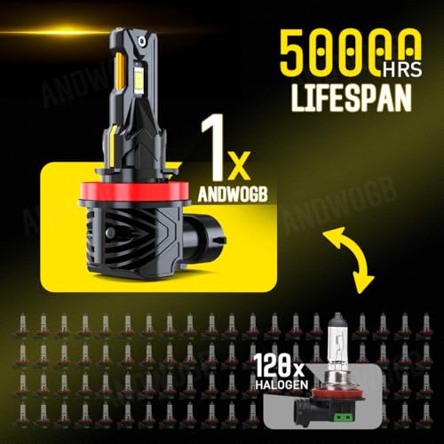 ANDWOGB Lights Compatible for Chevy Impala Light Bulbs for Off road Use, Years: 2006 2007 2008 2009 2010 2011 2012 2013, 48000 Lumens 800% Brightness, Pack of 4 - Image 4