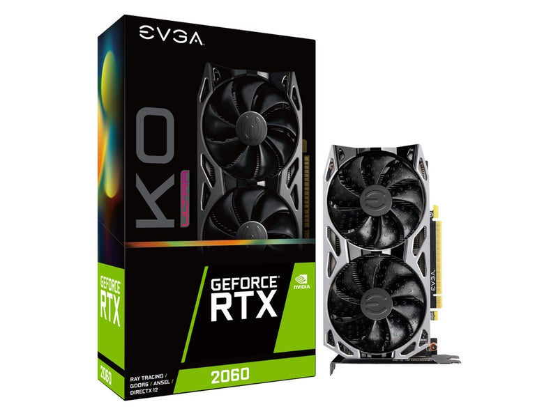 EVGA 06G-P4-2068-KR GeForce RTX 2060 KO Ultra Gaming, 6GB GDDR6, Dual Fans, Metal Backplate - Image 1