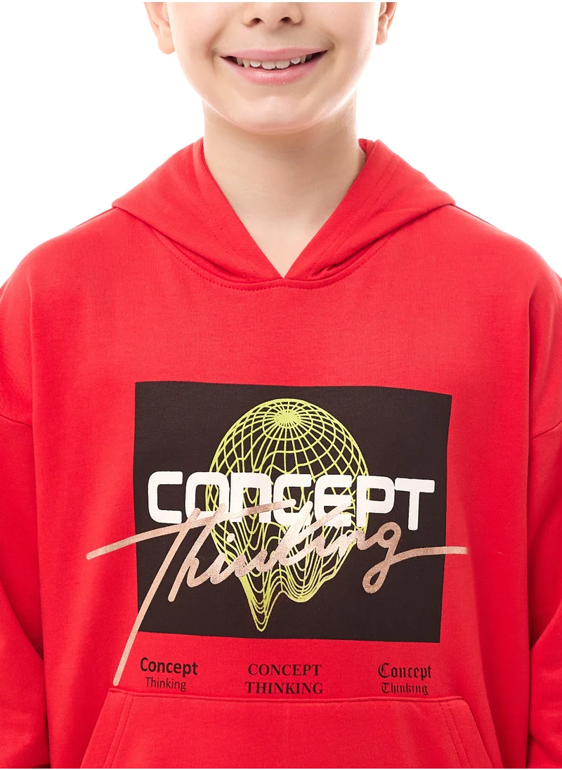 victor and jane Boys' Hoodie  (8-14yrs) Orange