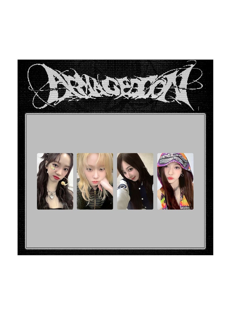 NIBEMINENT 4 Pcs Kpop AESPA Armageddon Lomo Cards Card For Fans Collection Gifts