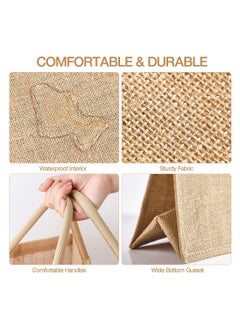 Generic Jute Tote Bag with Abu Dhabi Design - Perfect for Souvenir from Abu Dhabi - Travel or Everyday Use - Reusable Jute Shopping Bag  - Image 3