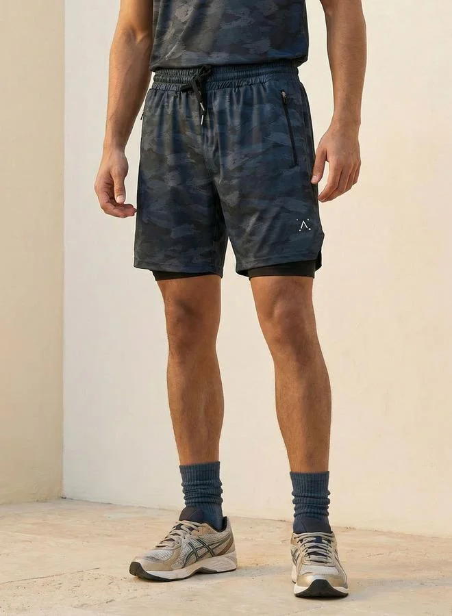 سبلاش اكتف Men 2 Way Stretch Running Shorts