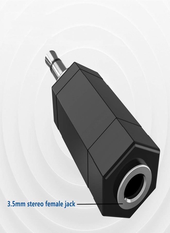 RFAdapter 2 Pack 3.5mm Mono to Stereo Adapter - 1/8" Mono Male Plug to TRS Stereo Female Jack for Radio, Headphone - Image 4
