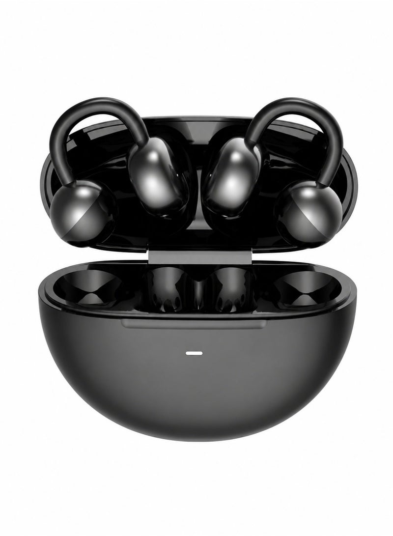 Starfire Open Ear Wireless Earbuds with Ear Hooks, Touch Control, Dual Channel Bluetooth Earphones, 10m Range, IPX4 Splash Resistant, 400mAh Charging Case for Sports, Calls & Travel - Grey - Image 1