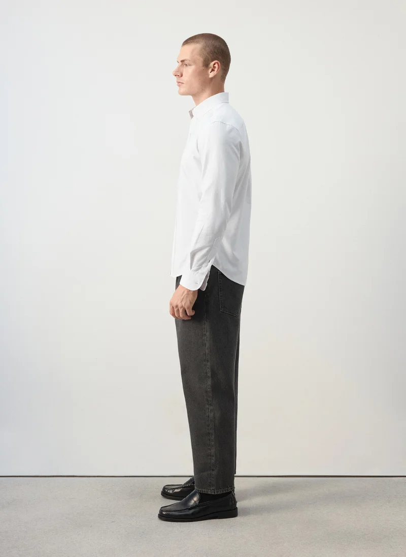 Mango Man 01-BLANCO 100% Cotton Oxford Shirt for Men | Best Price UAE