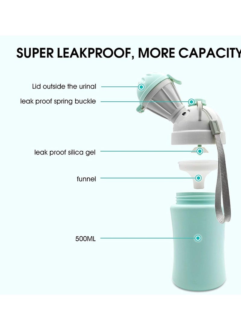 Oasisgalore Portable Leakproof Urinal for Kids, Elephant Design Travel Potty (Blue)  - Image 5