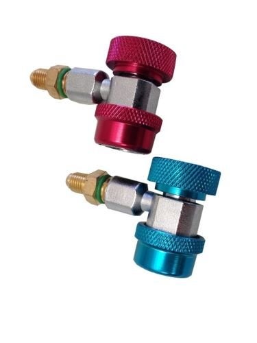 eoocvt R134a Quick Coupler Adapters 90 Deg High LOW A/c Air Conditioning Manifold Freon - Image 1