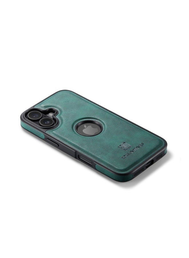 DGMING Case Cover Premium Leather Back with Logo CutOut Shockproof Compatible with  Iphone 17 (Green) - Image 2