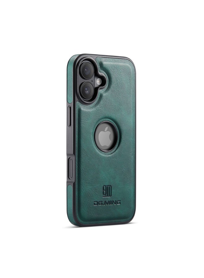 DGMING Case Cover Premium Leather Back with Logo CutOut Shockproof Compatible with  Iphone 17 (Green) - Image 3