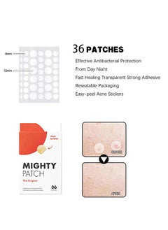 Mighty Patch 36- Piece Hydrocolloid Acne Pimple Patch Spot Treatment Beige 5.5inch  - Image 4