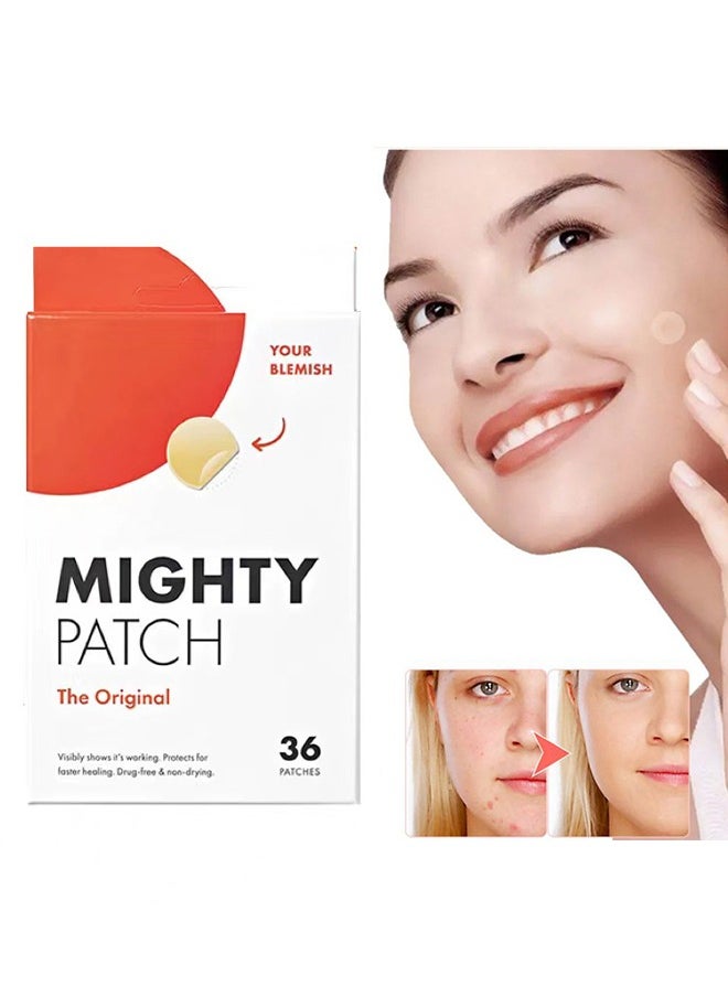 Mighty Patch 36- Piece Hydrocolloid Acne Pimple Patch Spot Treatment Beige 5.5inch  - Image 1
