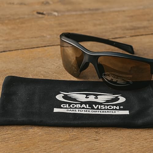 Global Vision 5 Large 4 1/4" x 8 1/2" Black Micro-Fiber Bags for Sunglasses Goggles Cell Phone Carrying Pouch Case Sleeve - Image 3
