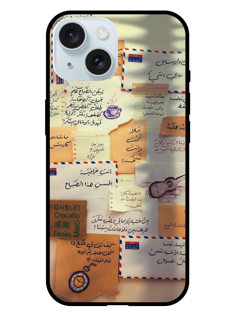 Theodor Protective Case Anti Scratch Shock Proof Bumper Cover For iPhone 15 Letters - Image 1