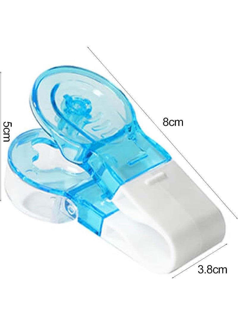 Aid for opening, storing, carrying, dispensing, and administering pills, travel-friendly, blue - Image 2