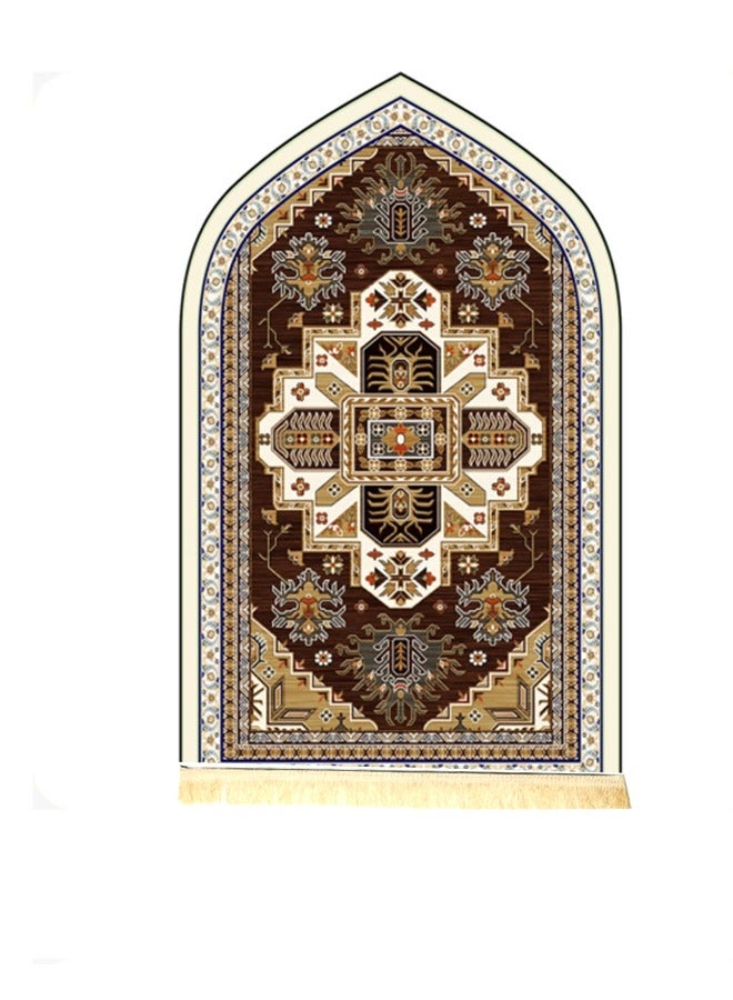 JCB CHIC سجادة صلاة إسلامية مع أهداب للنساء والرجال، سجادة صلاة للنساء والرجال، سجادة صلاة من نسيج الشنيل، هدية إسلامية لعيد رمضان L2522 - Image 1