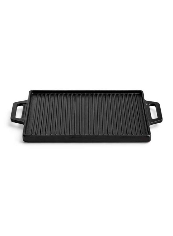 Pan Home Ferric Cast Iron Rectangular Grill Plate 26x16cm -Black - 201CJN9900137 - Image 4