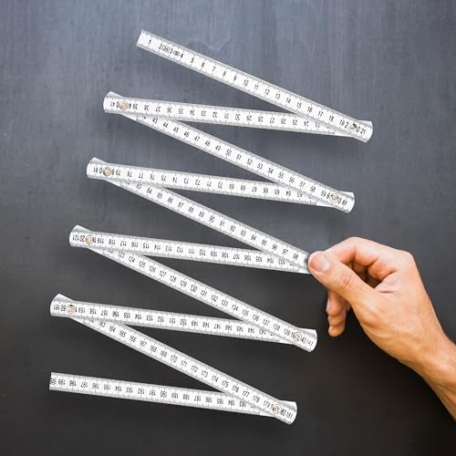 Terbold 2pk Folding Ruler Yard Stick | 6ft Imperial 2m Metric Measuring Stick | Durable Fiberglass Foldable Yardstick Tape Measure Construction Rulers - Image 5