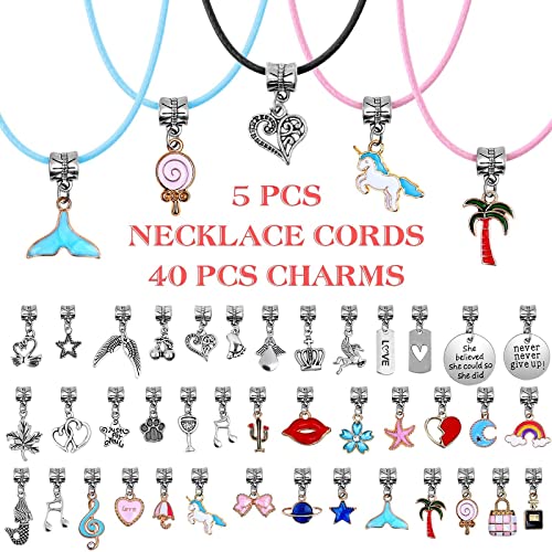 Mckanti 150 Pieces Mixed-Style Jewelry Making Kit, DIY Charm Bracelet & Necklace Craft Set with Beads, Pendants and Chains for Creative Handmade Accessories - Image 4