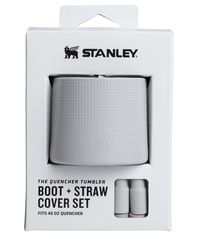 STANLEY Quencher Boot and Straw Cover Cap | Anti-Slip Silicone Protector for 40 oz Tumbler with Handle | Accessory Set for Stainless Steel Drinking Cup | BPA-Free | Ash - Image 1