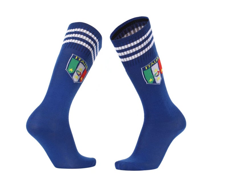 Summer Thin Football Socks Unisex Kids Quick-Dry Training Italian blue 