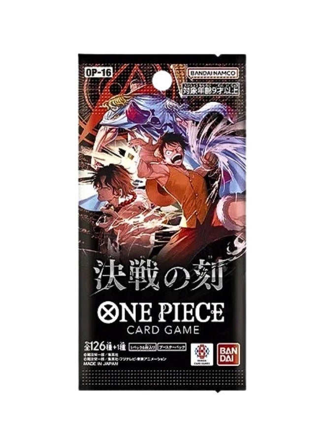 One Piece Card Game OP-16 The Time Of Battle Booster Pack – Japanese Version, 6 Cards per Pack - Image 1