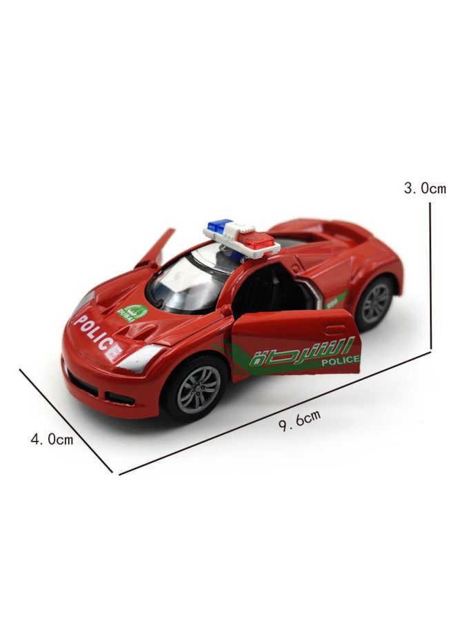 Back Car Sports Car Police Car Simulation Ornaments Toy Car Car Alloy Door Model Children's Toys-Color:Opp Bag Single  - Image 3