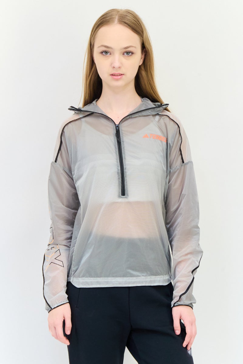 Adidas Women Terrex Sportswear Fit Long Sleeve Running Jacket, Multicolor - Image 1