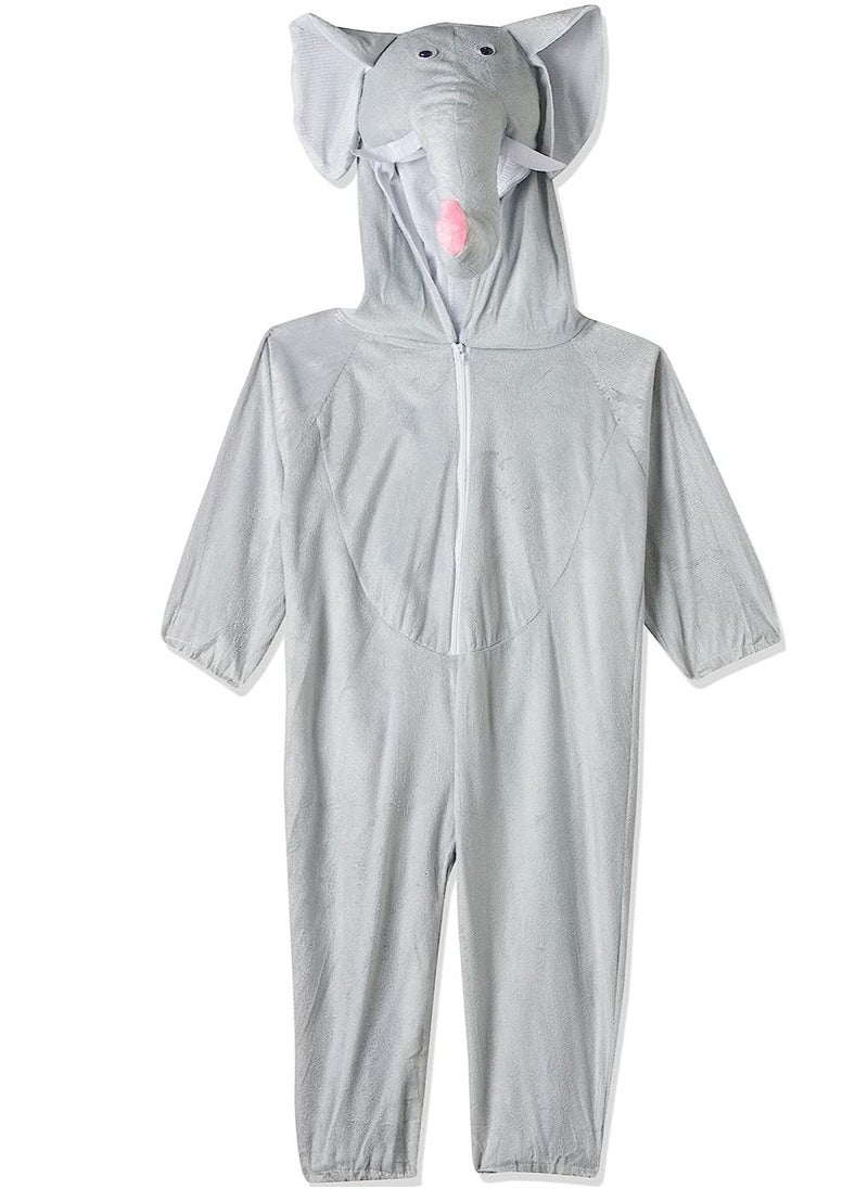 Brain Giggles Brain Giggles Elephant Animal Plush Costume Design Halloween Carnival Animal Party Jumpsuit for Kids Boys & Girls - Small  - Image 1