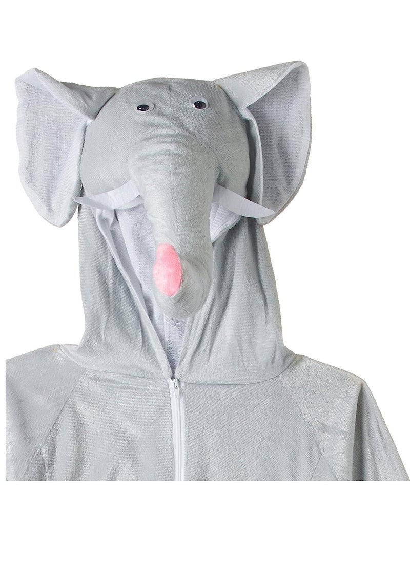 Brain Giggles Brain Giggles Elephant Animal Plush Costume Design Halloween Carnival Animal Party Jumpsuit for Kids Boys & Girls - Small  - Image 3