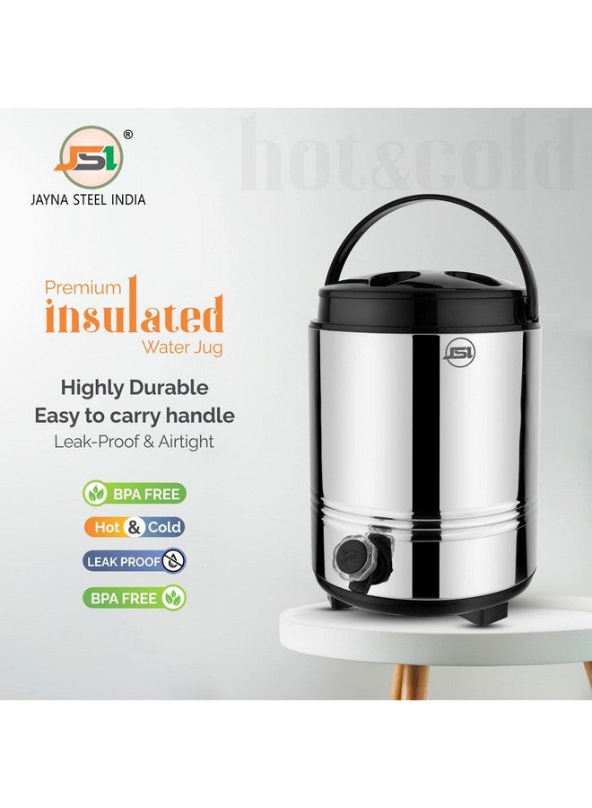 JSI جهاز شاي ساخن من الفولاذ المقاوم للصدأ JSI (10 لترات) مع مقبض سهل الحمل I موزع مياه معزول بالفولاذ المقاوم للصدأ لجهاز المطبخ المنزلي I جرة مياه للسفر I سهل التنظيف والصيانة - Image 3