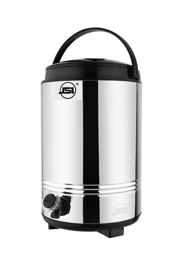 JSI جهاز شاي ساخن من الفولاذ المقاوم للصدأ JSI (10 لترات) مع مقبض سهل الحمل I موزع مياه معزول بالفولاذ المقاوم للصدأ لجهاز المطبخ المنزلي I جرة مياه للسفر I سهل التنظيف والصيانة - Image 1