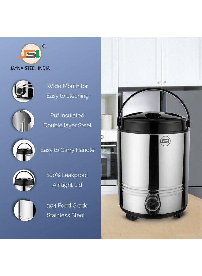 JSI جهاز شاي ساخن من الفولاذ المقاوم للصدأ JSI (10 لترات) مع مقبض سهل الحمل I موزع مياه معزول بالفولاذ المقاوم للصدأ لجهاز المطبخ المنزلي I جرة مياه للسفر I سهل التنظيف والصيانة - Image 4