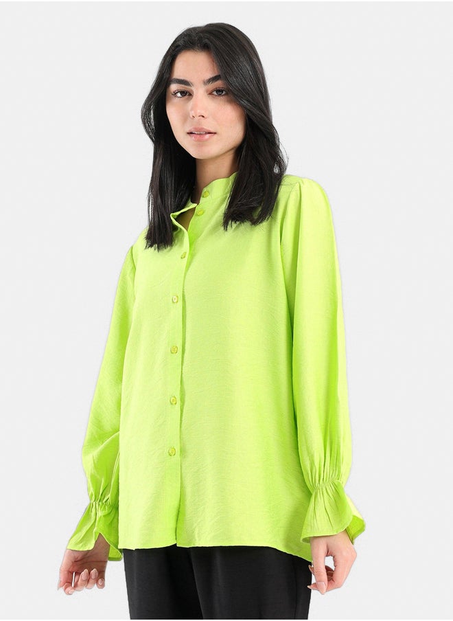 Clue Bell Cuff Plain Shirt  - Image 1