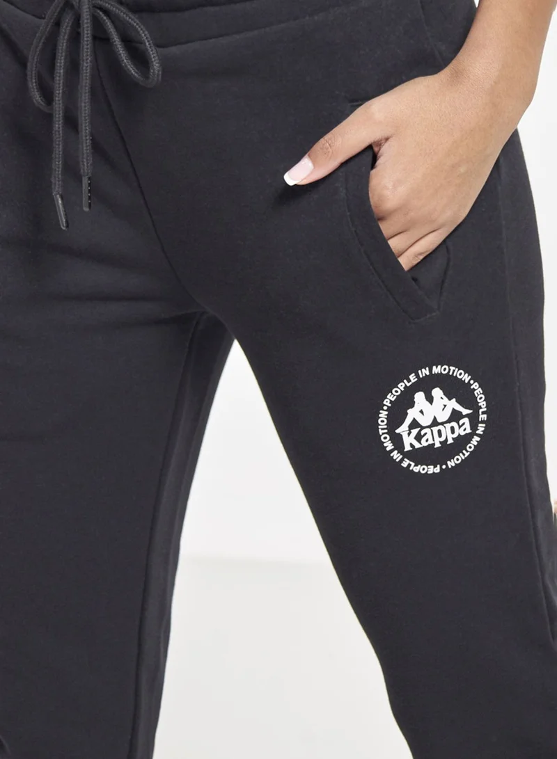 Kappa Logo Drawstring Printed Sweatpants