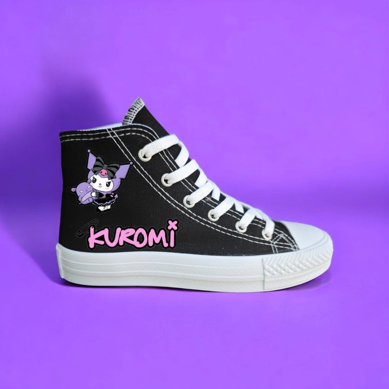 Amazoon Desing Amazon Design Purple Kuro-Mini Printed Sneaker Girls Sports Shoes  - Image 1