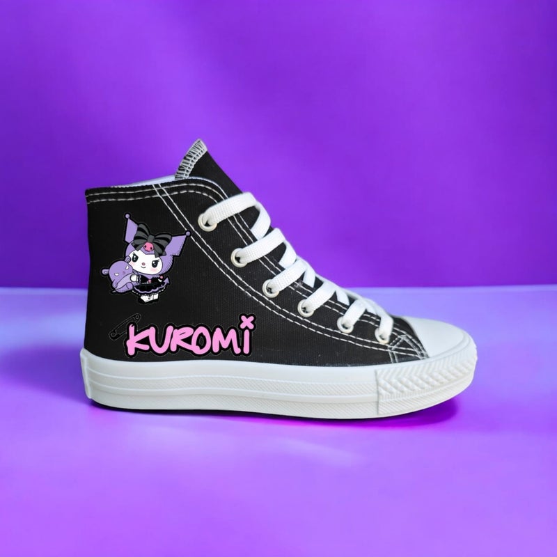 Amazoon Desing Amazon Design Purple Kuro-Mini Printed Sneaker Girls Sports Shoes  - Image 2