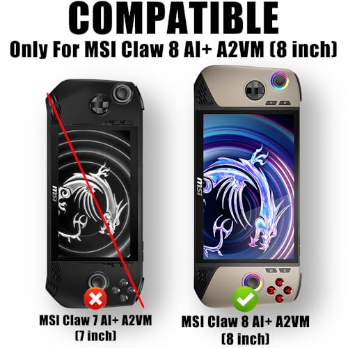 TQLGY 2 Pack Tempered Glass Screen Protector for MSI Claw 8 AI+ A2VM 8-Inch 2025, Ultra HD, Anti-Scratch, Anti-Fingerprint, Bubble-Free - Image 2