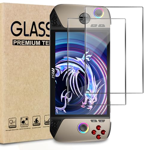 TQLGY 2 Pack Tempered Glass Screen Protector for MSI Claw 8 AI+ A2VM 8-Inch 2025, Ultra HD, Anti-Scratch, Anti-Fingerprint, Bubble-Free - Image 1