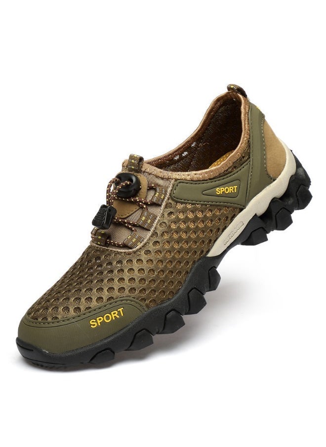 NIBEMINENT Summer Men's Mesh Sports Shoes Fashion Mountaineering Breathable Lightweight Anti Slip Shoes Outdoor Travel Running Casual Shoes  - Image 1