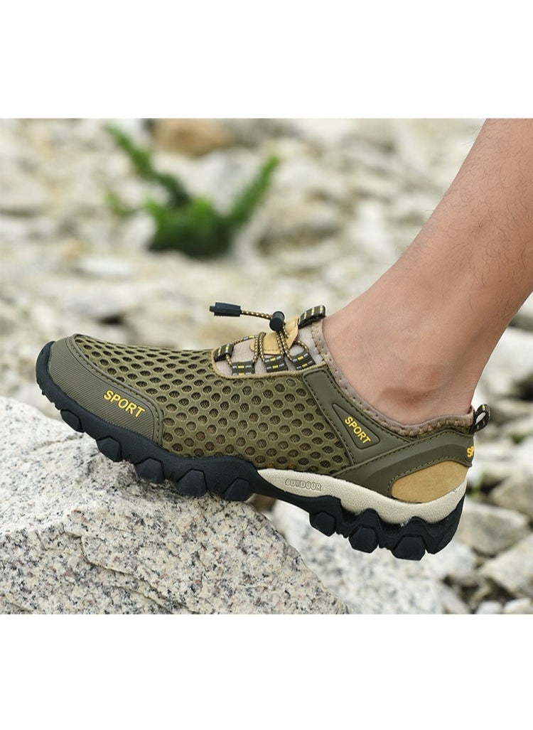NIBEMINENT Summer Men's Mesh Sports Shoes Fashion Mountaineering Breathable Lightweight Anti Slip Shoes Outdoor Travel Running Casual Shoes  - Image 2