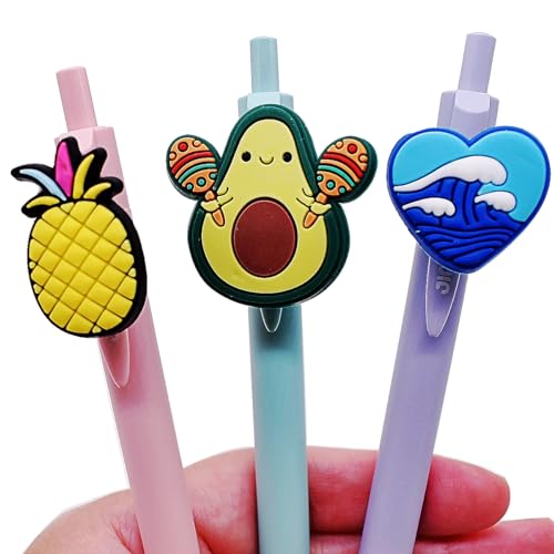 YEALQUE YEALQU 60PCS Random Different Pencil Topper Decoations Cute PVC Pencil Toppes Lovely Black Clip for Pupil/Junior Students Gifts Awards - Image 3