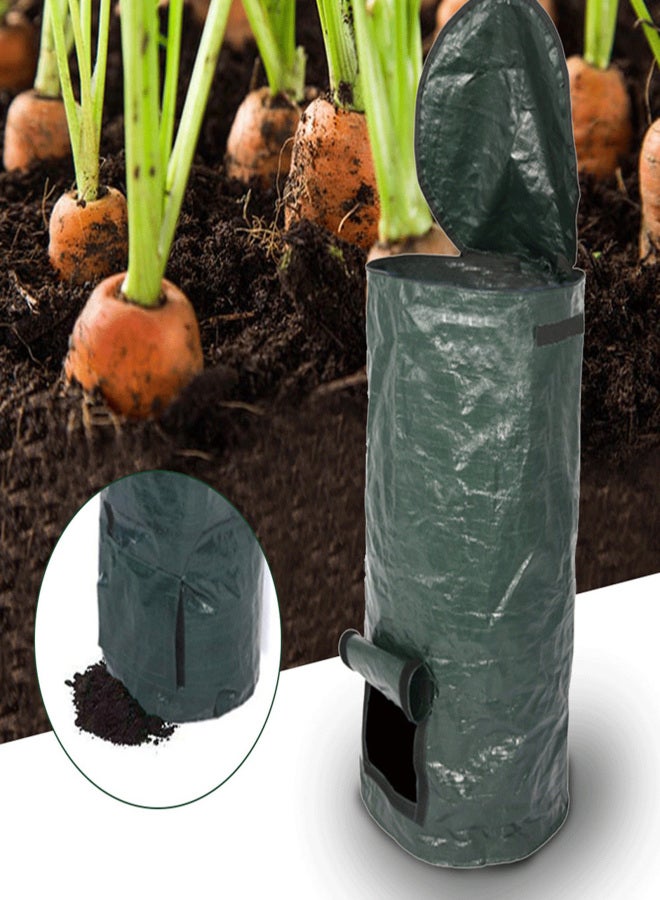 15Gallons Garden Waste Bags Organic Compost Bag Vegetable Grow Compost Bag Garden Vegetable Planter with Handles&Access Flap for Vegetables, Tomato, Carrot, Onion, Fruits, Potatoes-Growing-Container Planting Bag, (35X60cm) - Image 3