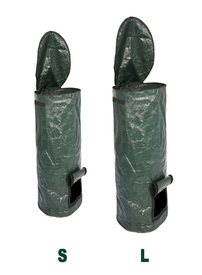 15Gallons Garden Waste Bags Organic Compost Bag Vegetable Grow Compost Bag Garden Vegetable Planter with Handles&Access Flap for Vegetables, Tomato, Carrot, Onion, Fruits, Potatoes-Growing-Container Planting Bag, (35X60cm) - Image 5