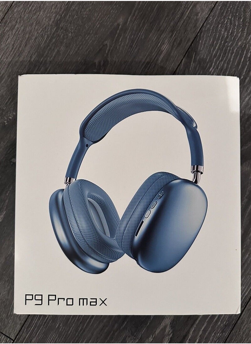 Vitacelli - P9 PRO MAX Immersive Active Noise Cancelling Wireless Headphones BLUE - Image 1